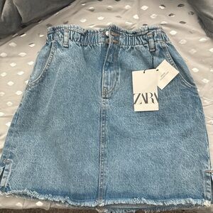 Zara Light Blue Denim Pencil Skirt